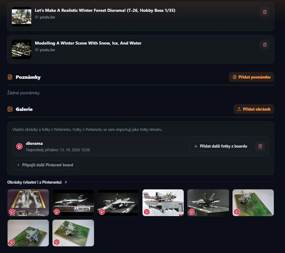 Téma Dioramata: odkazy na videa s náhledem a galerie s fotkami z Pinterestu